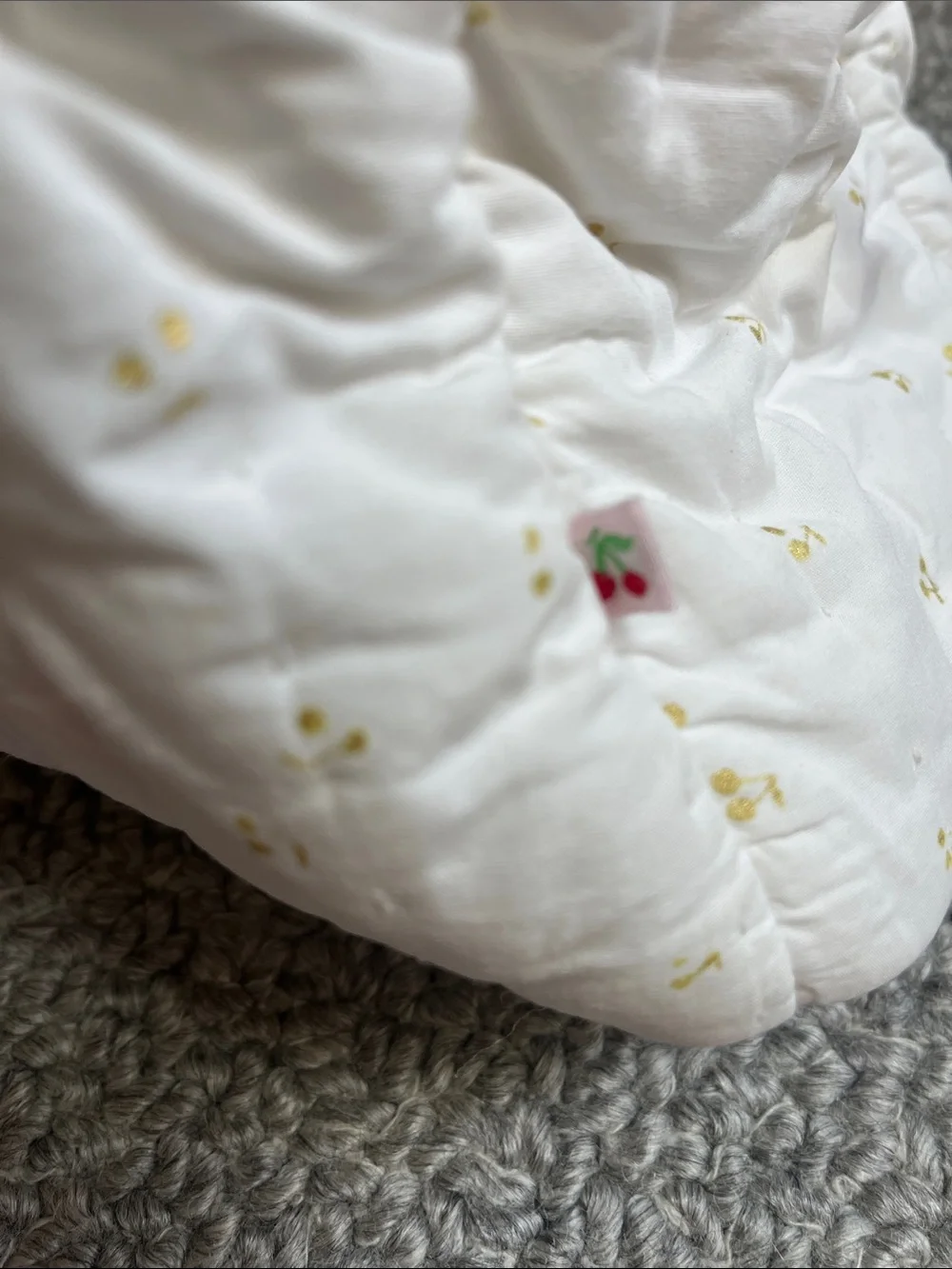 Bonpoint Quilted White Diaper Bag